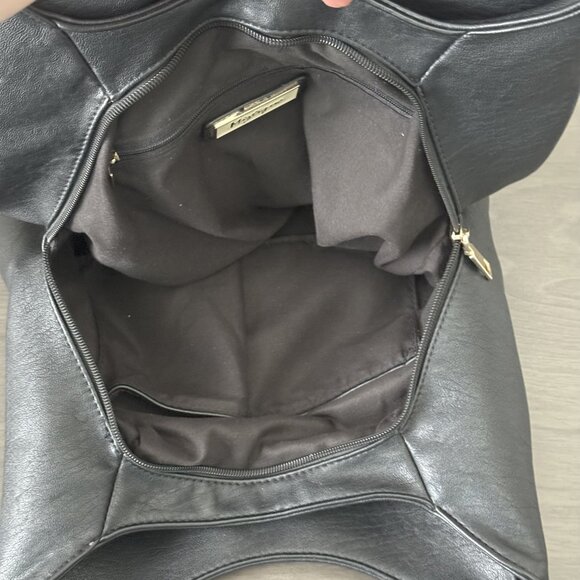 Miztique Black Purse With Gold Tone Chain Accents - Picture 8 of 14